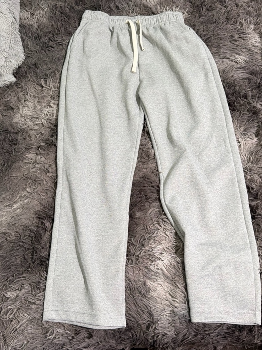 SHEIN Light Gray Drawstring Sweatpants